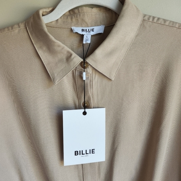 NWT Billie the Label Imogene Crop Top Linen Blend Size Large - Picture 3 of 9